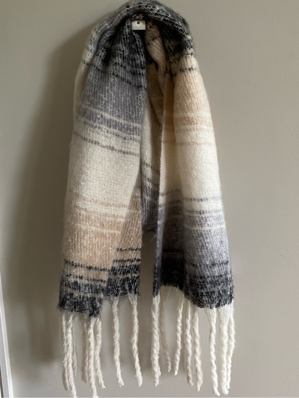 Neutral Striped Scarf